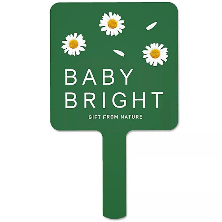 Baby Bright Up Mirror เบบี้ไบร์ท เมคอัพ มิลเรอร์ กระจกแต่งหน้า มีด้ามจับ ขนาด 12x21.7cm (ไซส์ใหญ่)