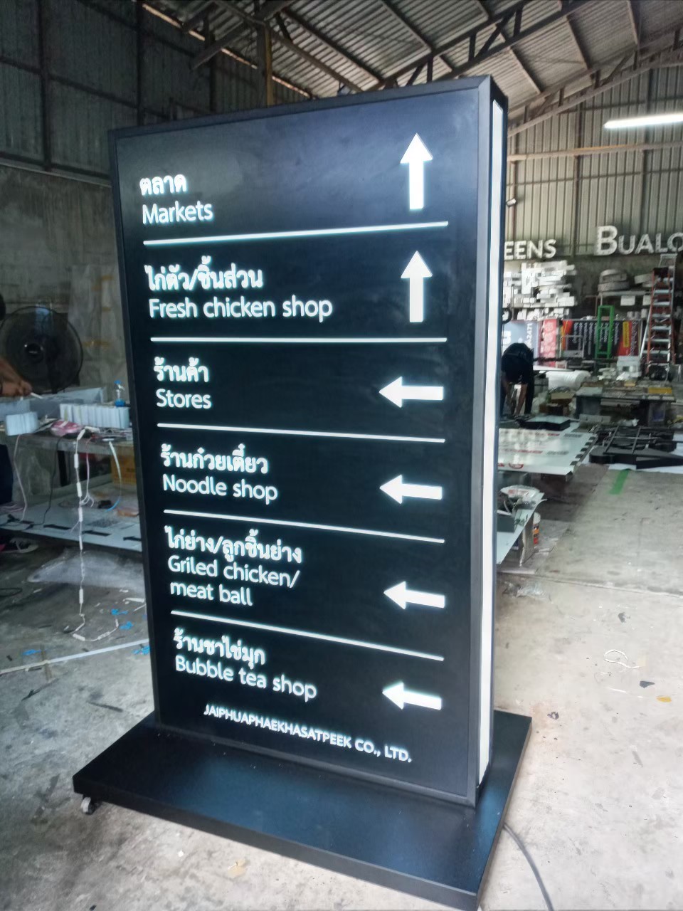 งานป้ายกล่องไฟ