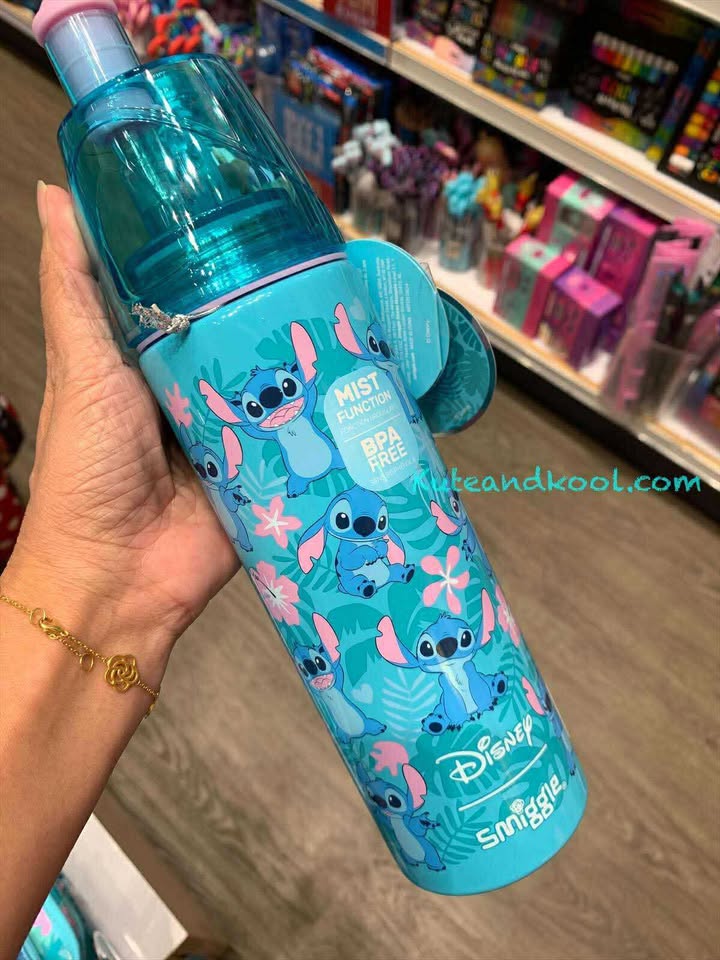 กระติกน้ำ สเปรย์ สแตนเลส Smiggle splitz stainless water bottle- stitch