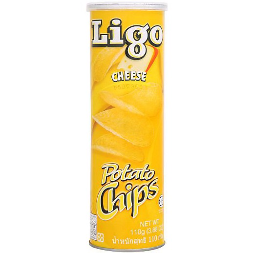 Ligo Potato Chips Cheese 110G มันฝรั่งลิโก้ 110 กรัม มันฝรั่งแท้ ลิโกมันฝรั่ง มันฝรั่งทอดกรอบ สีเหลือง รสชีส