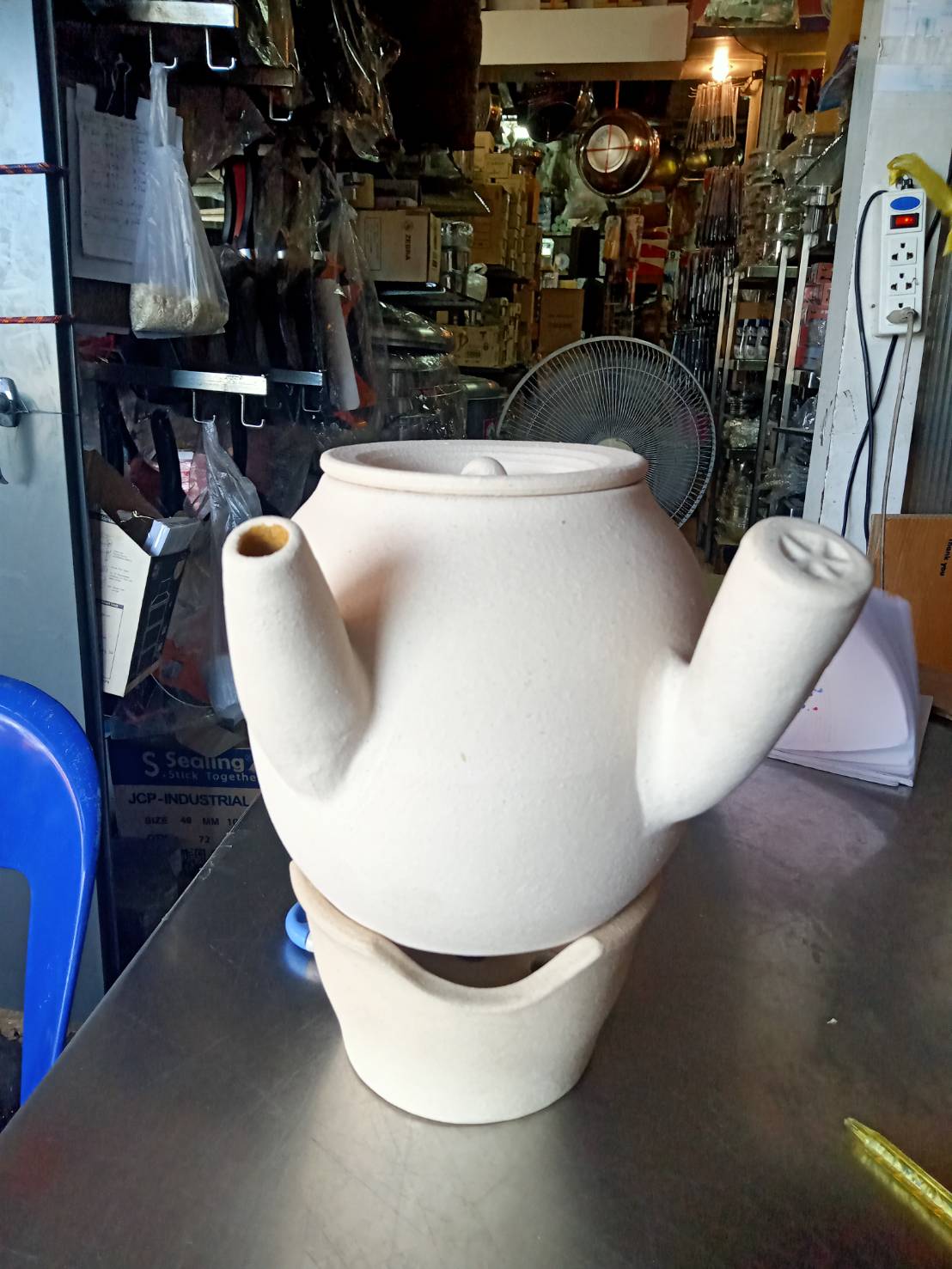 หม้อต้มยาจีนดินเผา ขนาด 1 ลิตร พร้อมเตา