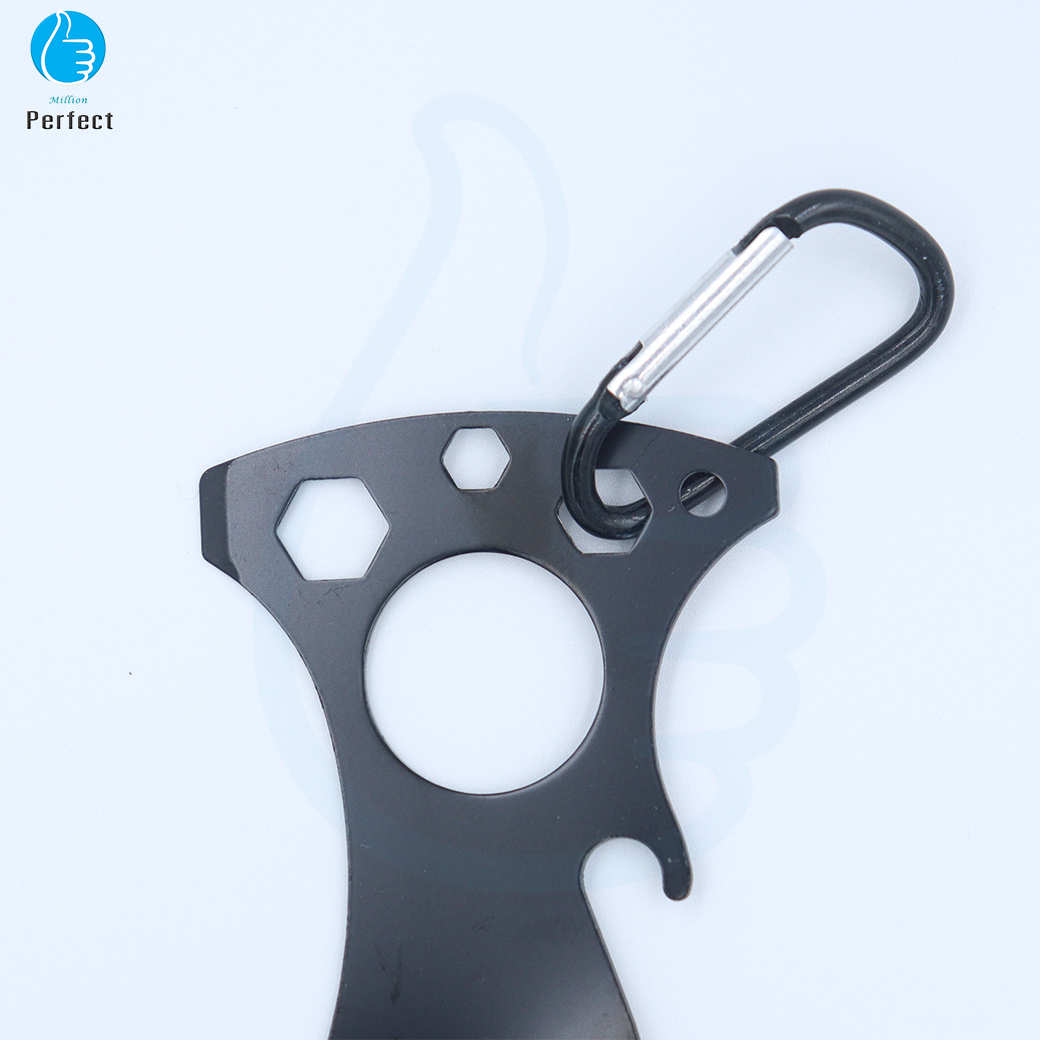 เครื่องมือพกพากลางแจ้ง อุปกรณ์พกพาสำหรับกิจกรรมกลางแจ้ง ไขควงหกเหลี่ยม ที่เปิดขวด ช้อน ส้อม รุ่น PT15