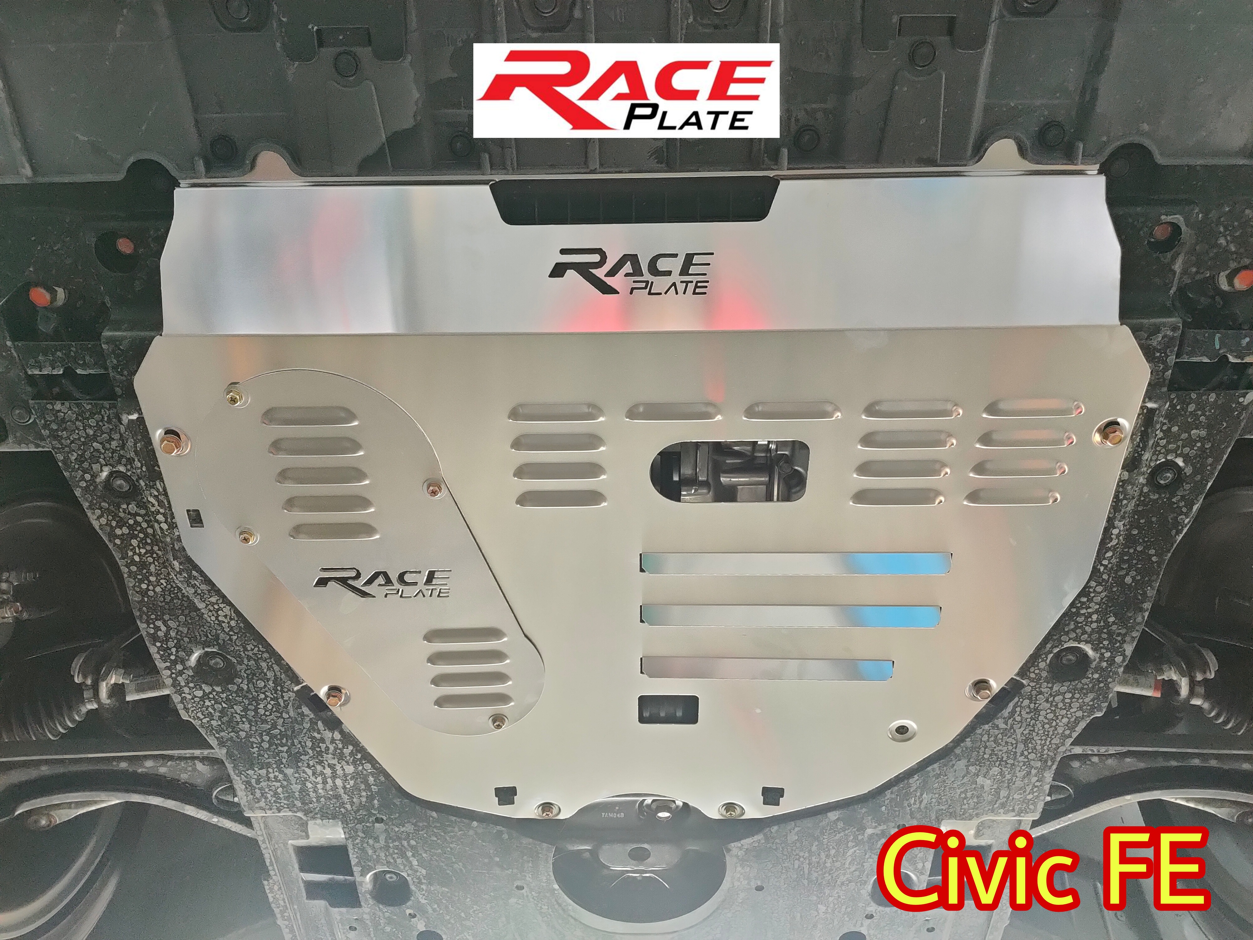 แผ่นปิดใต้ห้องเครื่องอลูมิเนียม Honda Civic Fe 2021 Raceplate_Undertray