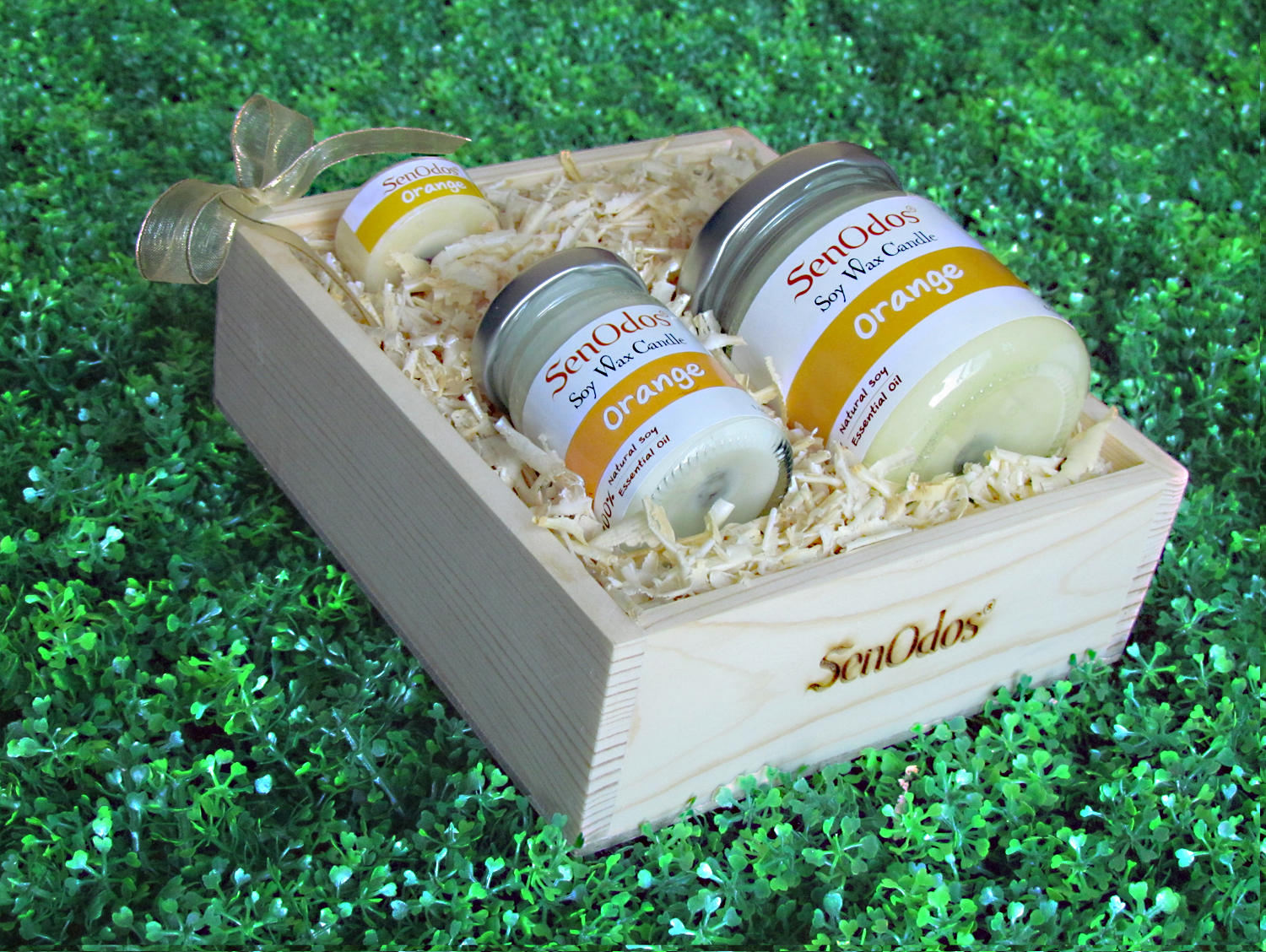 SenOdos Lover Set ชุดของขวัญ ชุดกิ๊ฟเซ็ต Gift Set เทียนหอม อโรม่า Orange Scented Soy Candle Aroma Set ชุดเทียนกลิ่นส้มแท้ บรรจุในกล่องไม้สน รูปทรงเหลี่ยม สวยงาม คุณภาพดี นำเข้าจากนิวซีแลนด์