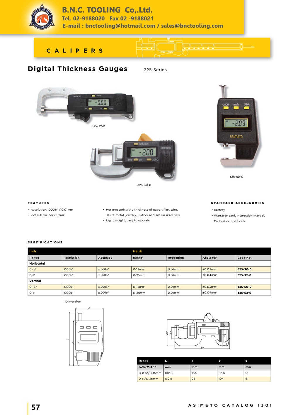 ASIMETO,P57,Digital Thickness Gauges,325-30-0
