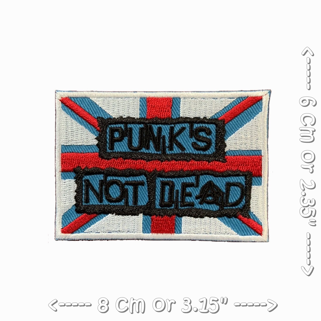 Punk's not Dead ตัวรีดติดเสื้อ อาร์มรีด อาร์มปัก ตกแต่งเสื้อผ้า หมวก กระเป๋า แจ๊คเก็ตยีนส์ Quote Embroidered Iron on Patch