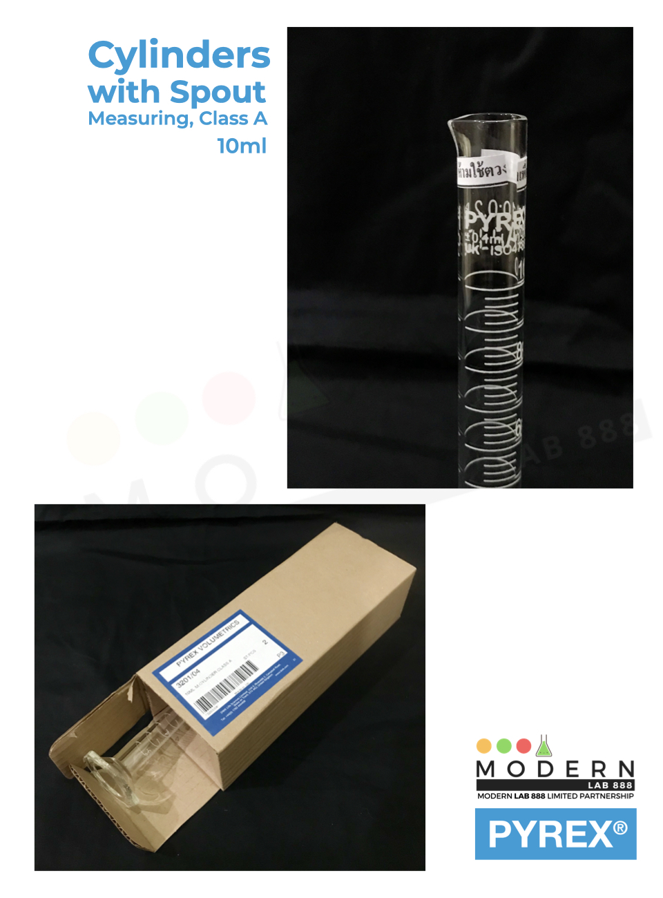 กระบอกตวง / Cylinders with Spout, Measuring, Class A, PYREX