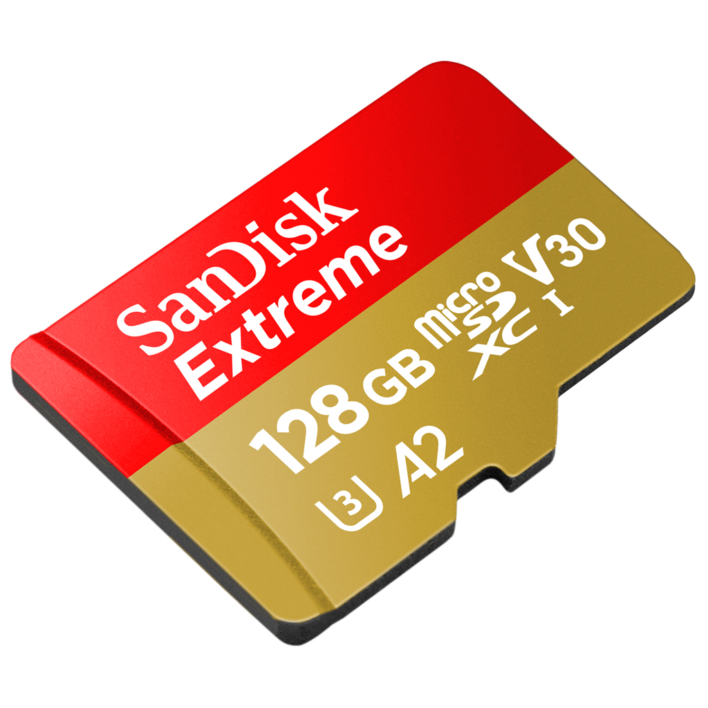 SanDisk Extreme microSDXC Card V30 U3 128GB 190MB/s R, 90MB/s W (SDSQXAA-128G-GN6MN) Mobile Gaming ,Nintendo ,GoPro ประกัน Synnex ตลอดอายุการใช้งาน