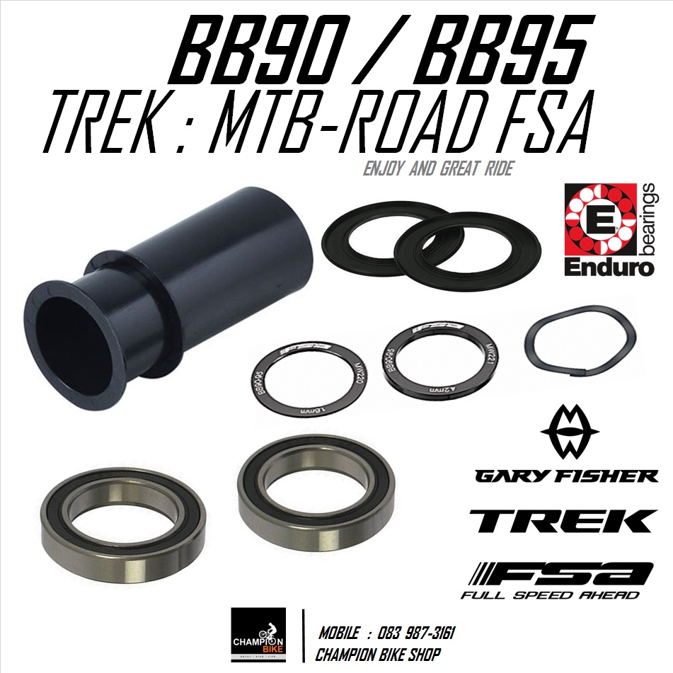 ลูกปืนกะโหลกBB90 / BB95 TREK-GARY FISHER สำหรับจานหน้า FSA ENDURO : STEEL BEARING BOTTOM BRACKET TREK BICYCLE FOR FSA CRANKSET