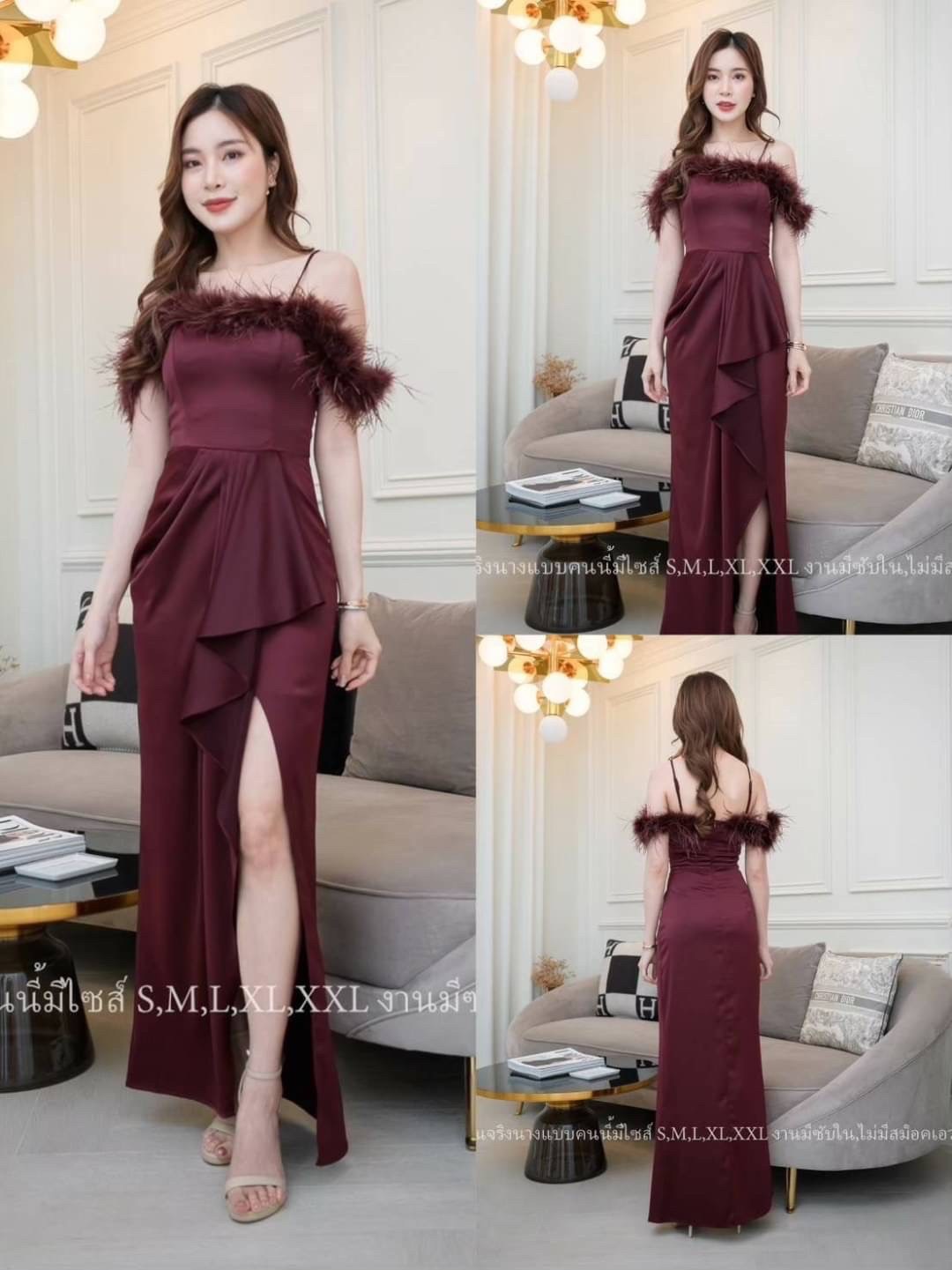 ทีมชุดเพื่อนเจ้าสาวสีแดง ชุดไปงานแต่งงาน ชุดเพื่อนเจ้าสาว งานแต่งงานโทนสีแดง