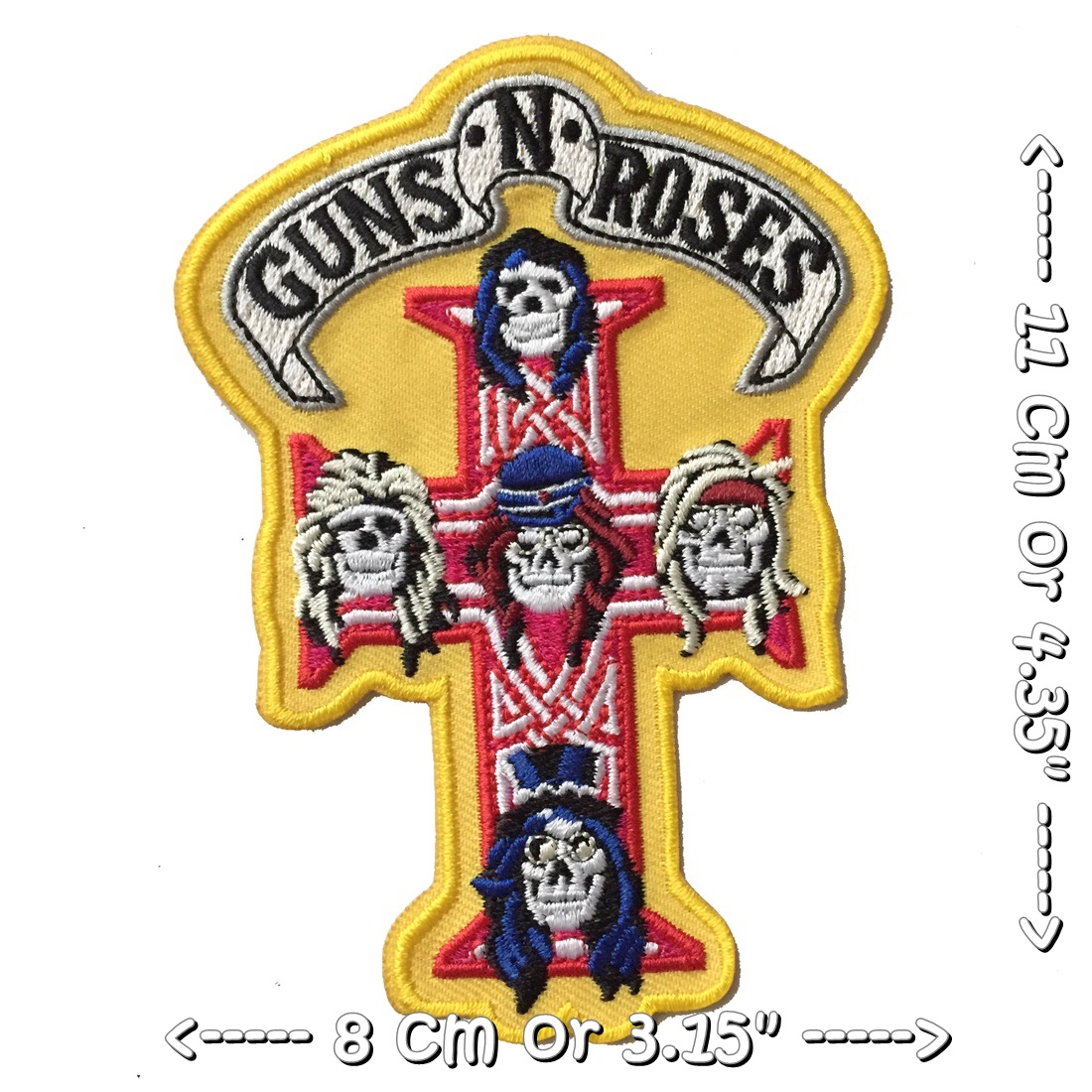 Guns N Roses วงดนตรี ร็อค เฮฟวี่เมทัล พังค์ ตัวรีดแบบปัก อาร์มปัก ตัวรีดติดเสื้อ ตัวรีด ติดกระเป๋า ติดหมวก ติดแจ๊คเก็ต Rock Iron on Embroidered Patch