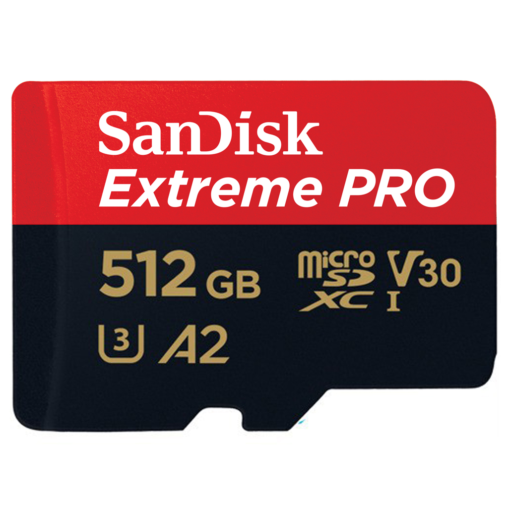 SanDisk ExtremePro microSDXC Card V30 U3 512TB 200MB/s R, 140MB/s W (SDSQXCD-512G-GN6MA) Mobile Gaming ,Nintendo ,GoPro ประกัน Synnex ตลอดอายุการใช้งาน