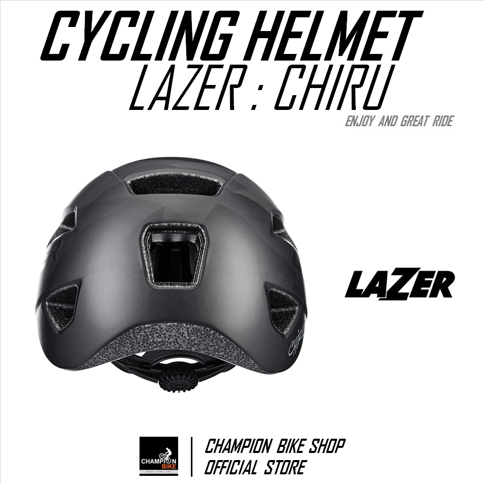 หมวกจักรยาน LAZER : CHIRU MTB BIKE HELMET สีดำด้าน-เทาด้าน