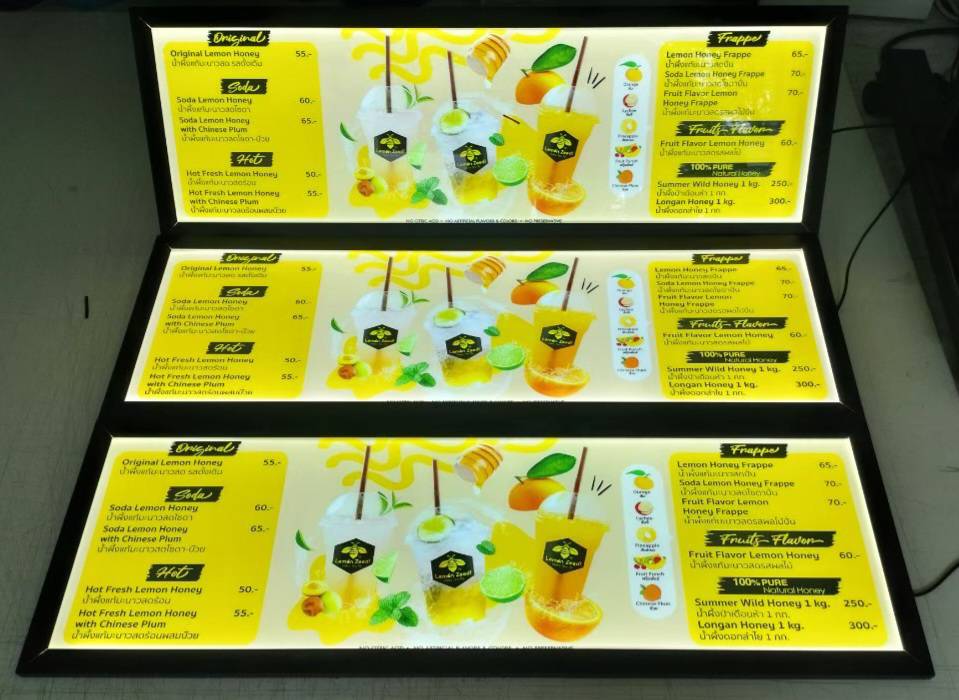 #ป้ายไฟสลิม #ป้ายเมนูบอร์ด