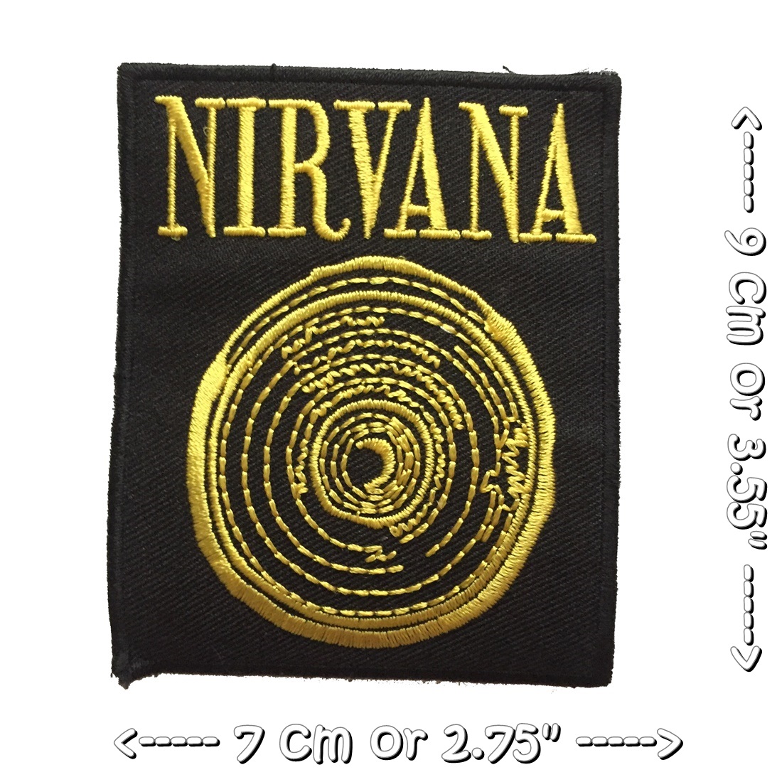 Nirvana วงดนตรี ร็อค เฮฟวี่เมทัล พังค์ ตัวรีดแบบปัก อาร์มปัก ตัวรีดติดเสื้อ ตัวรีด ติดกระเป๋า ติดหมวก ติดแจ๊คเก็ต Rock Iron on Embroidered Patch