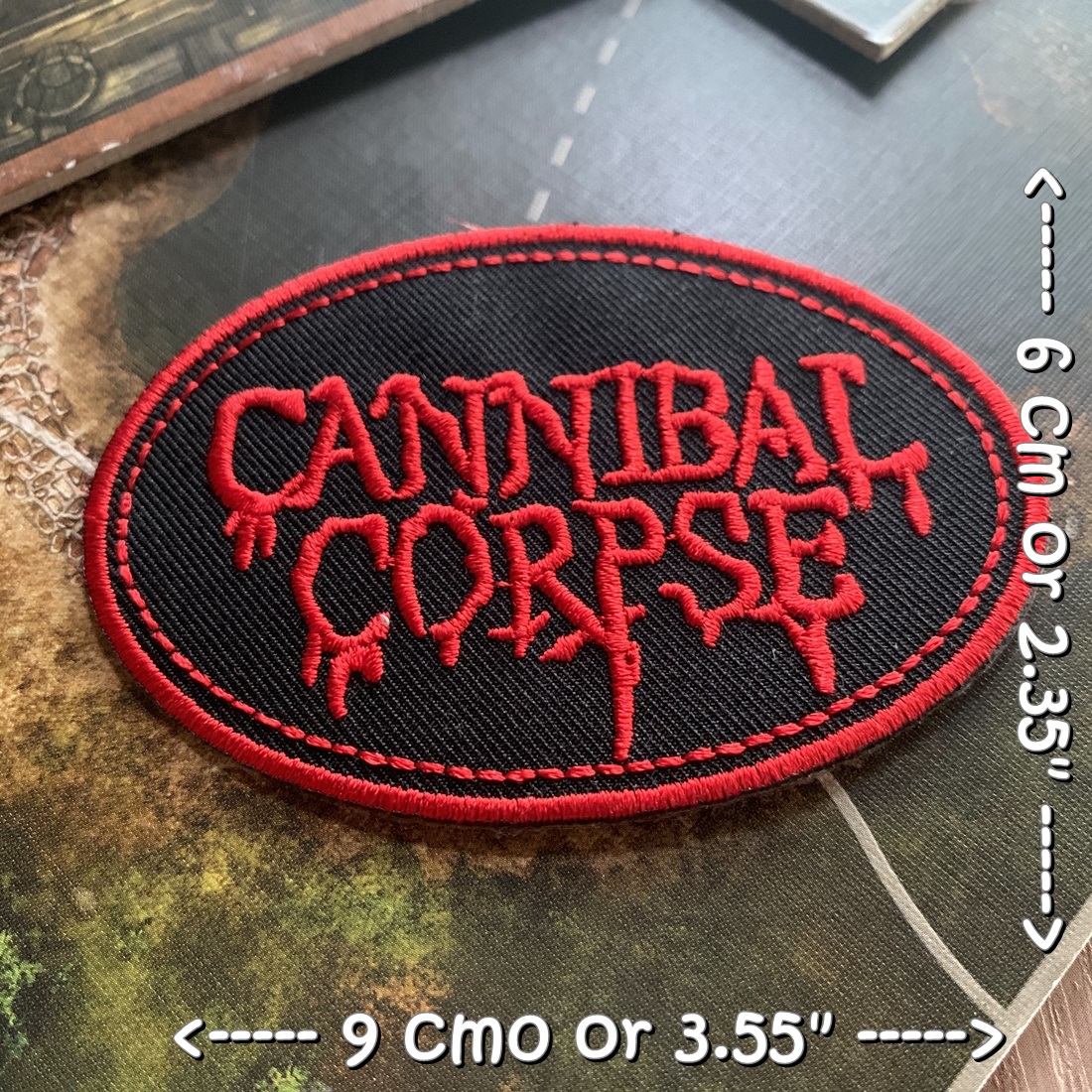 Cannibal Corpse วงดนตรี ร็อค เฮฟวี่เมทัล พังค์ ตัวรีดแบบปัก อาร์มปัก ตัวรีดติดเสื้อ ตัวรีด ติดกระเป๋า ติดหมวก ติดแจ๊คเก็ต Rock Iron on Embroidered Patch