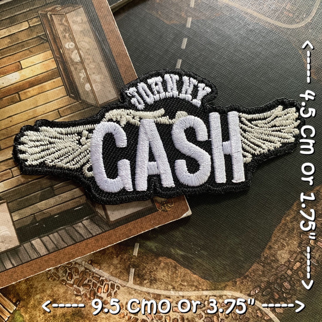 Johnny Cash วงดนตรี ร็อค เฮฟวี่เมทัล พังค์ ตัวรีดแบบปัก อาร์มปัก ตัวรีดติดเสื้อ ตัวรีด ติดกระเป๋า ติดหมวก ติดแจ๊คเก็ต Rock Iron on Embroidered Patch