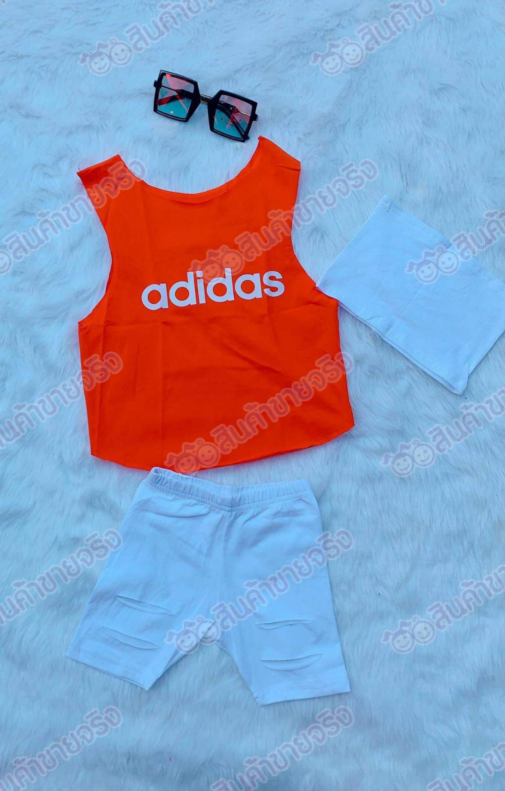 ST04/💜พร้อมส่ง💜ชุดเด็กผู้หญิงน้องส้ม เกาหลีAD 3ชิ้น