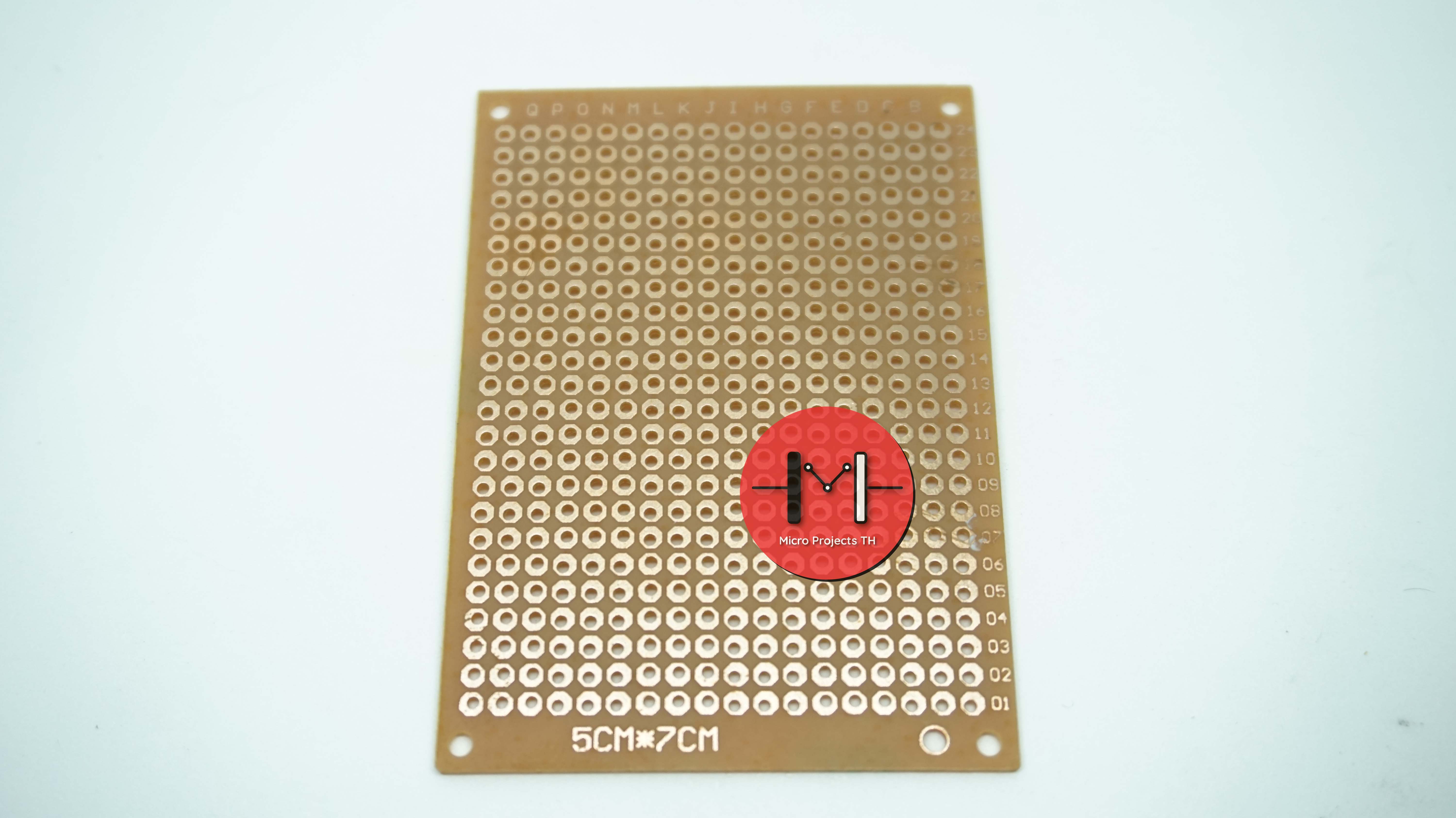 แผ่นปริ๊นอเนกประสงค์ PCB 1หน้า ไข่ปลา Prototype PCB Board 5x7 cm