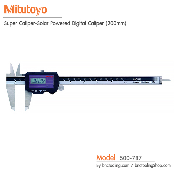 Mitutoyo,Super Caliper-Solar Powered Digital Caliper (200mm),500-787