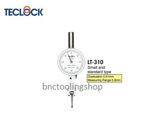 ไดอัลเทสขนาด 0.8มิล ความละเอียด 0.01มิล,Test Indicators Range 0.8mm Graduation 0.01mm,TECLOCK,LT-310
