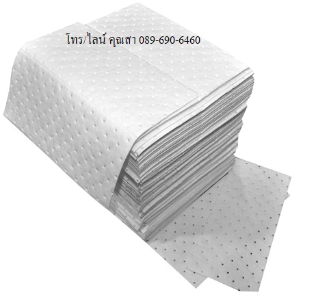 แผ่นดูดซับน้ำมันและปิโตรเลียมเหลว โดยไม่ดูดซับน้ำ ลอยเหนือน้ำ Oil Safety Oil Only sorbents Pads
