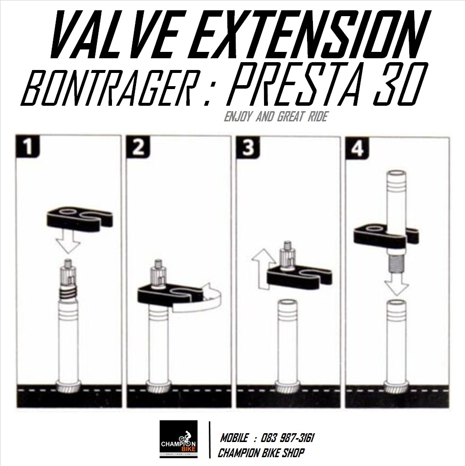 ต่อวาล์วยางในจักรยาน BONTRAGER : PRESTA VALVE EXTENSION 30mm.