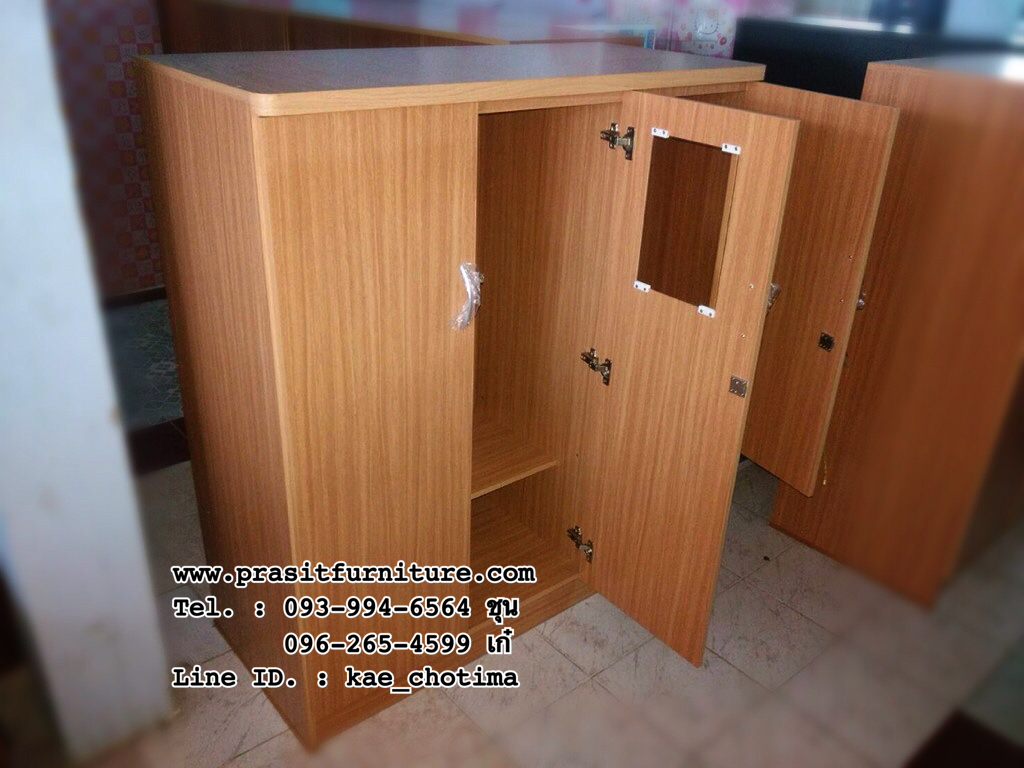 ตู้เสื้อผ้าเด็ก 3 บาน ขนาด 120 ซม.