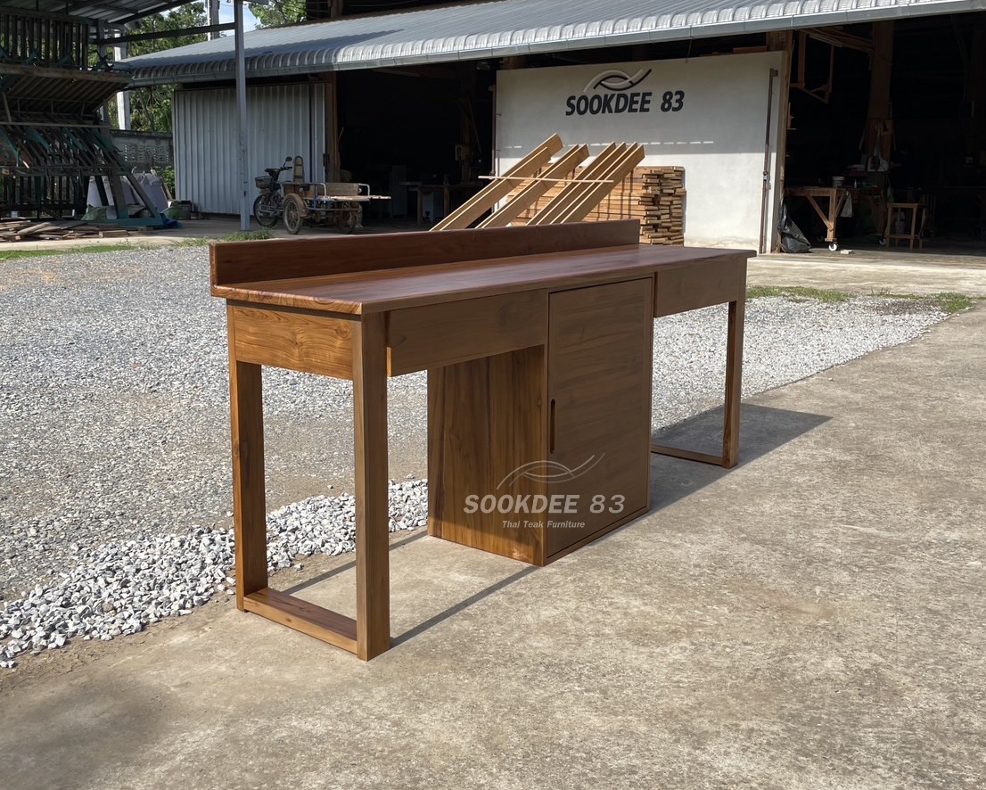 โต๊ะเขียนหนังสือผสมตู้บานเปิด