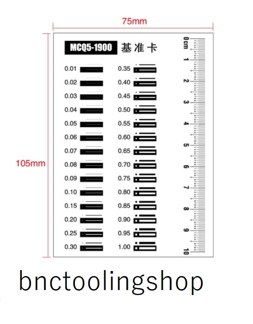 แผ่นฟิลม์ใสเช็ครอยเส้นและจุด, Black Spot Visual Inspection Standard Comparison Card Dot Line Contrast Gauge Film Ruler Calibration Slide 75x105mm MICROMETER,MCQ5-1900