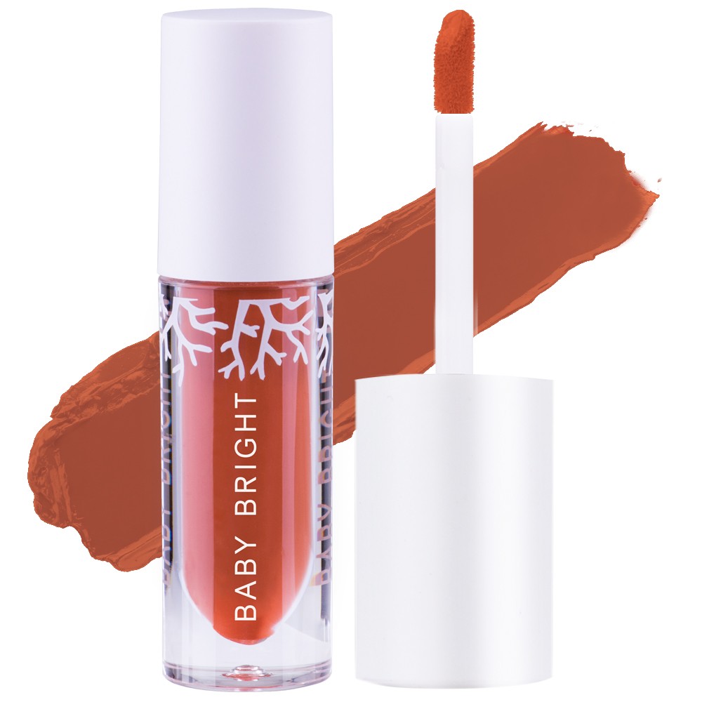 BABY BRIGHT LIP & CHEEK MATTE TINT 2.4G #25 Mlbb Brown ลิปเบบี้ไบร์ท ลิปทิ้น ทิ้นท์ เนื้อแมท ใช้ได้ทั้งปากและแก้ม 2.4 กรัม สี 25 เอ็มแอลบีบีบราวน์