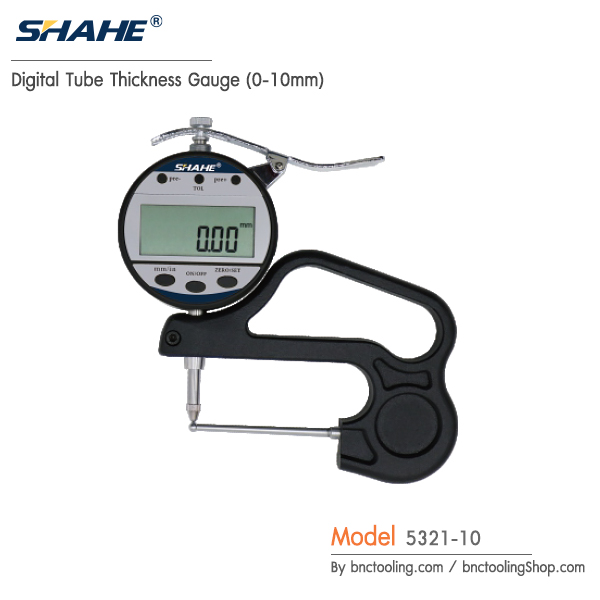 SHAHE,Digital Tube Thickness Gauge (0-10mm),5321-10