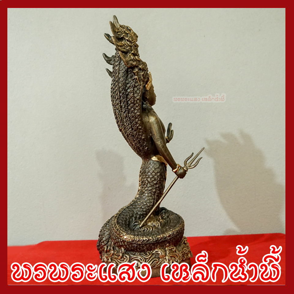 พ่อปู่ศรีสุทโธ แม่ย่าศรีปทุมมา สูง 14 นิ้ว วัตถุมงคล เนื้อมวลสารแร่เหล็กน้ำพี้