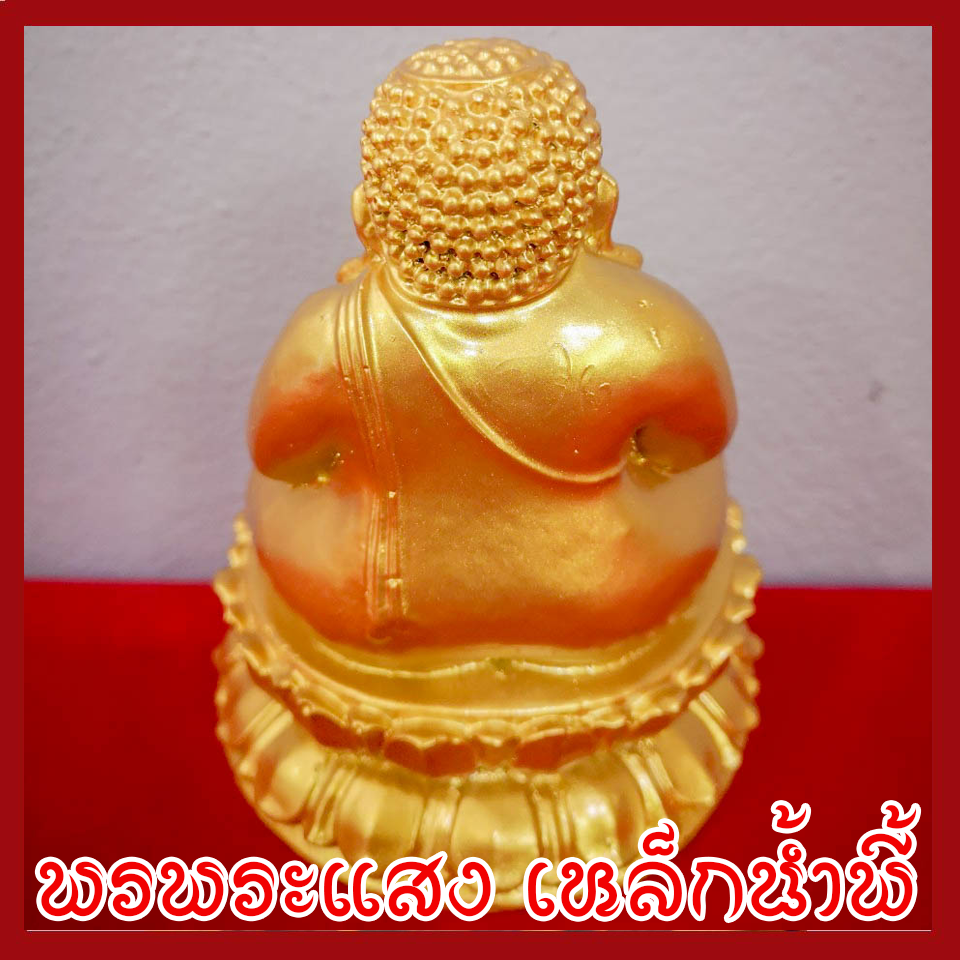 พระสังกัจจาย์ 3 นิ้ว องค์ทอง วัตถุมงคล เนื้อมวลสารแร่เหล็กน้ำพี้