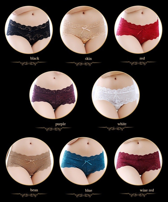 NA074-C กางเกงในลูกไม้เซ็กซี่ กางเกงในผ้าลูกไม้เนื้อนิ่มๆลายสวยๆ สวมใส่แล้วจะเว้าขึ้นสูงเล็กน้อยเผยให้เห็นแก้มก้นหน่อยๆตามรูปเลยค่ะ