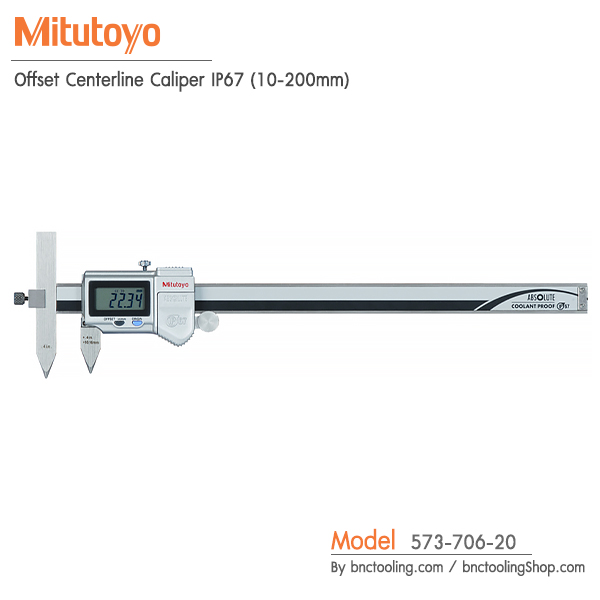Mitutoyo,Offset Centerline Caliper IP67 (10-200mm),573-706-20