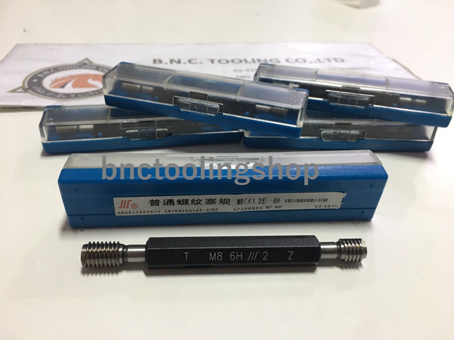 เทรดปลั๊กเกจเหล็กแข็ง SK, JIJ ขนาด M8(x1.25)-6H, Thread Plug Gauge Steel Standard Type M8(x1.25)-6H ISO-METRIC