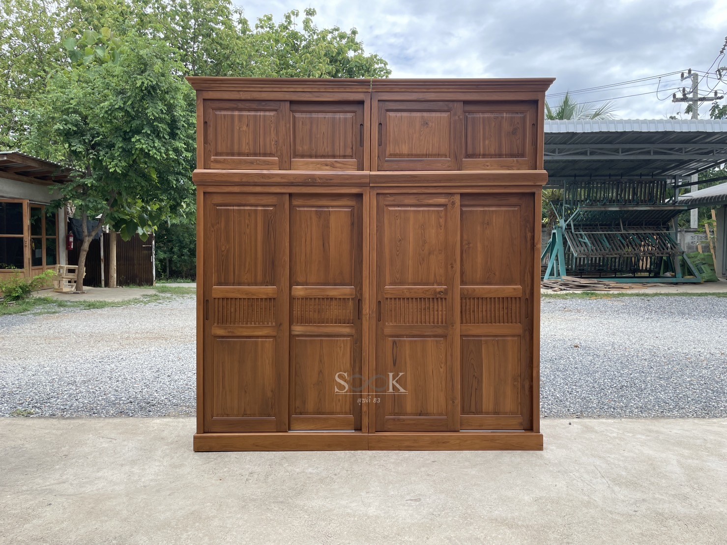 ตู้เสื้อผ้าประกบ ต่อท่อนบน สูง 2.4 ม.