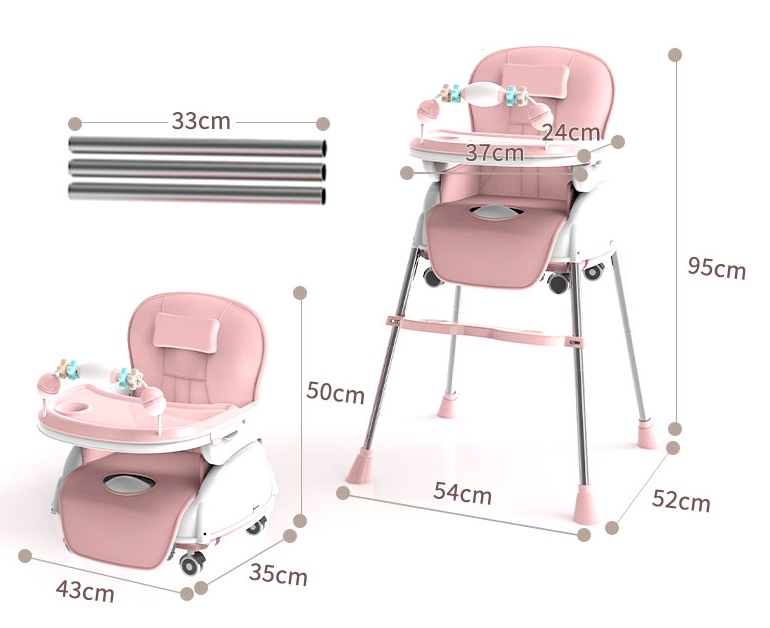 เก้าอี้เนั่งกินข้าวเด็ก3in1 C10150 Hligh and Small chair