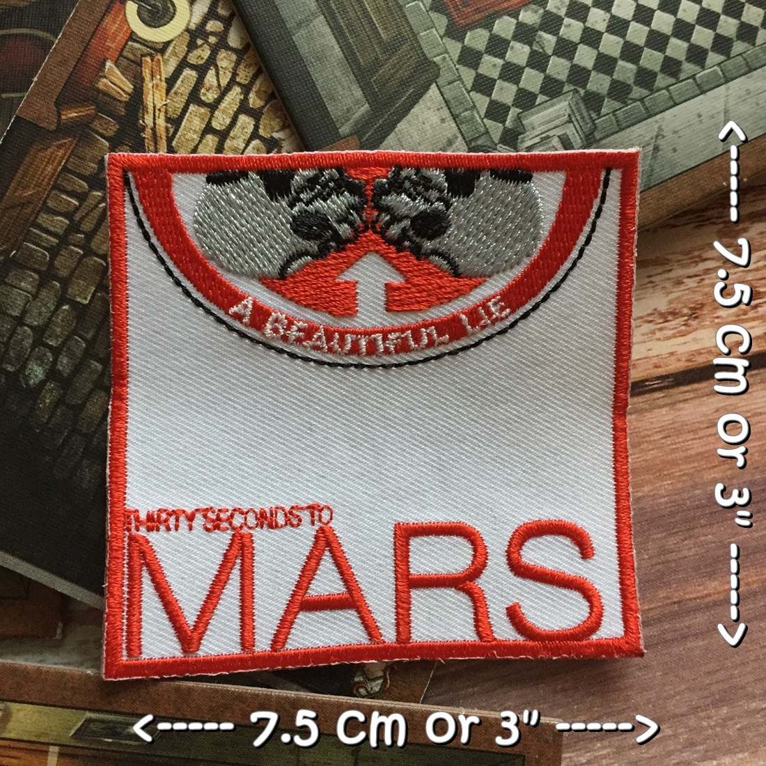 30 Seconds to Mars วงดนตรี ร็อค เฮฟวี่เมทัล พังค์ ตัวรีดแบบปัก อาร์มปัก ตัวรีดติดเสื้อ ตัวรีด ติดกระเป๋า ติดหมวก ติดแจ๊คเก็ต Rock Iron on Embroidered Patch