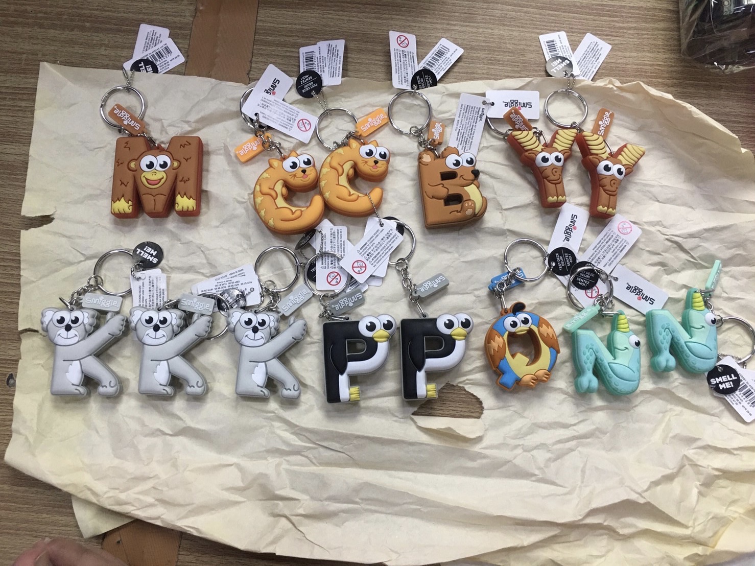 พวงกุญแจ ตัวอักษร Alphabet Smiggle keychain