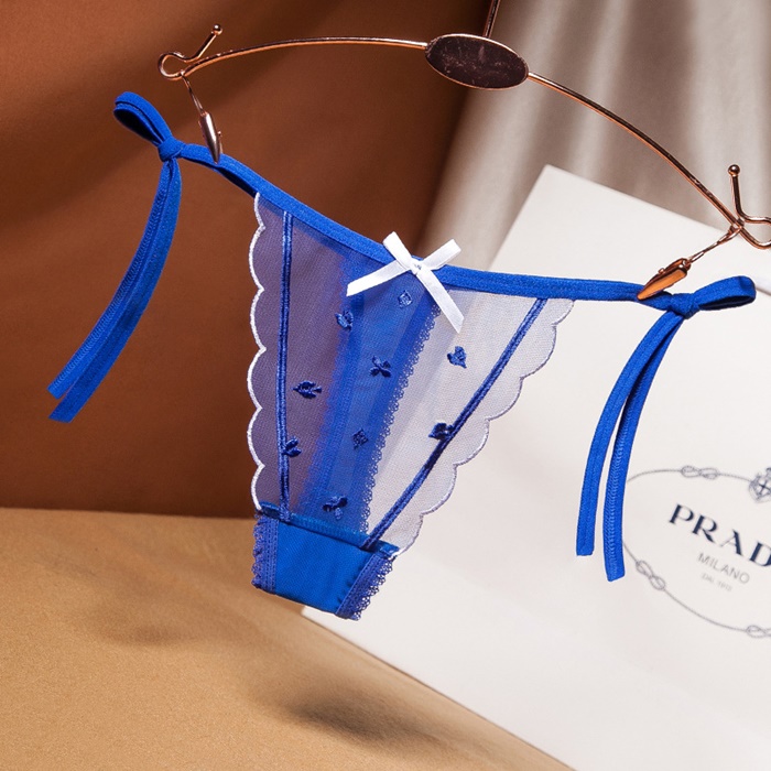 NA011 กางเกงในซีทรูแบบผูกข้าง กางเกงในผ้าซีทรูปักลายดอกไพ่มาในแบบผูกข้าง2ฝั่งตามรูปถ่ายเลยค่ะ