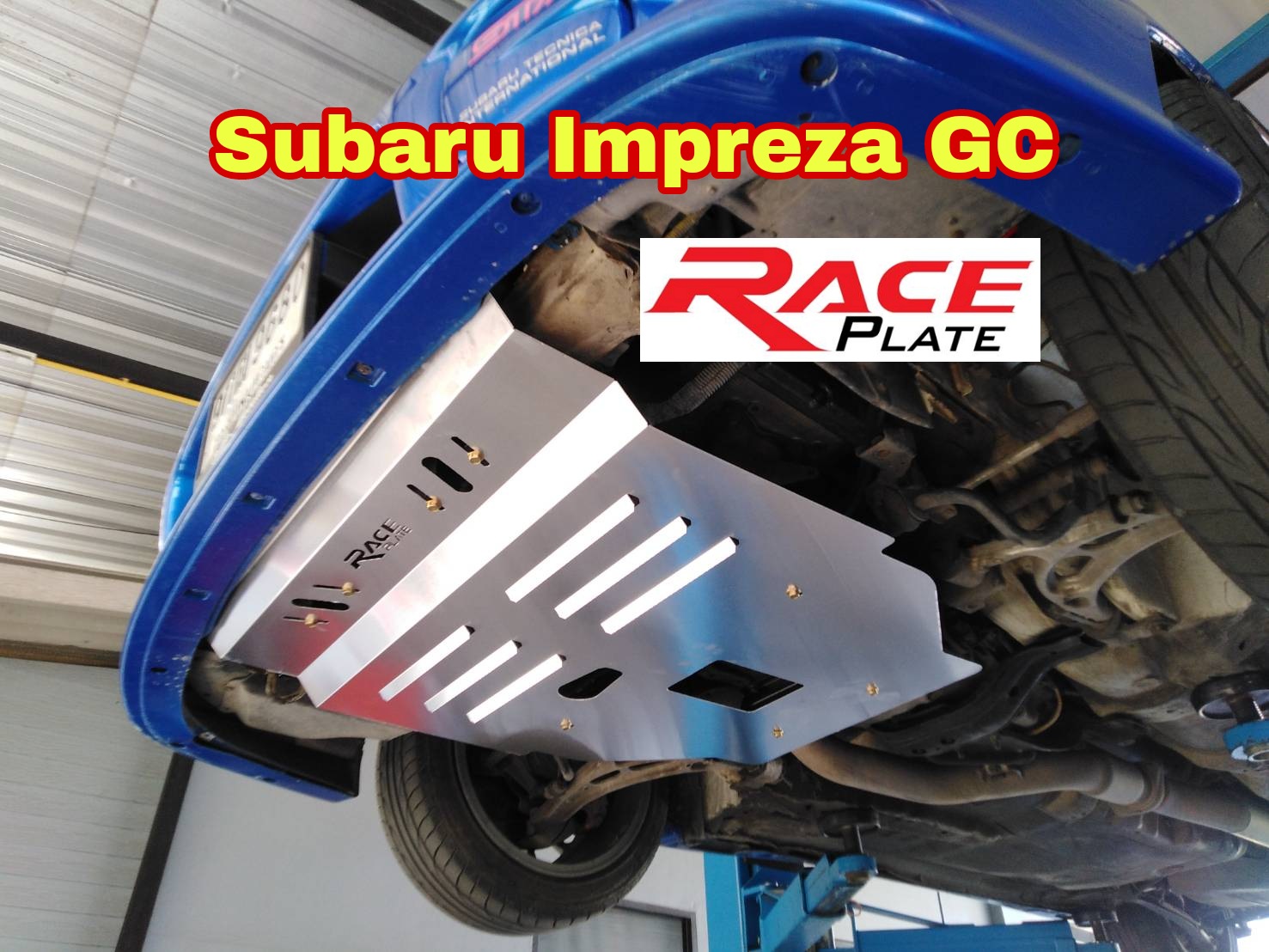 แผ่นปิดใต้ห้องเครื่องอลูมิเนียม Subaru Impreza GC Raceplate_Undertray