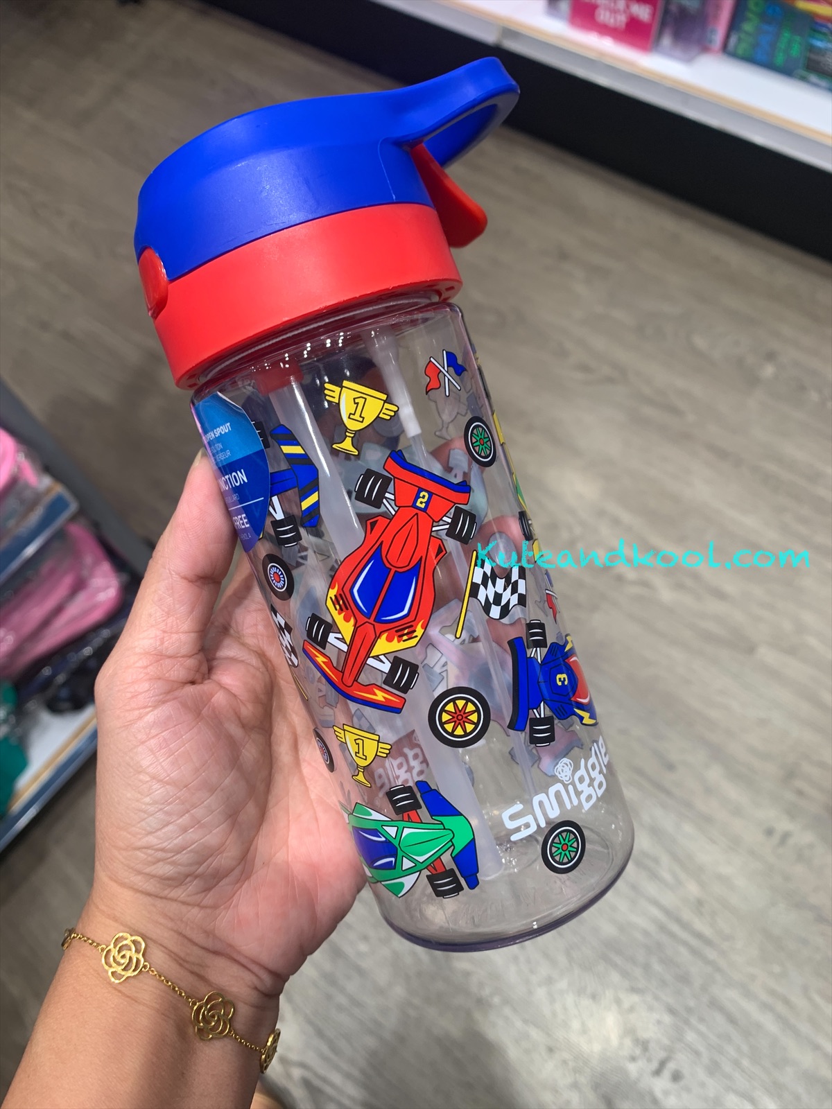 กระติกน้ำ ขวดเล็ก สเปรย์ Smiggle Junior Spray- รถแข่ง