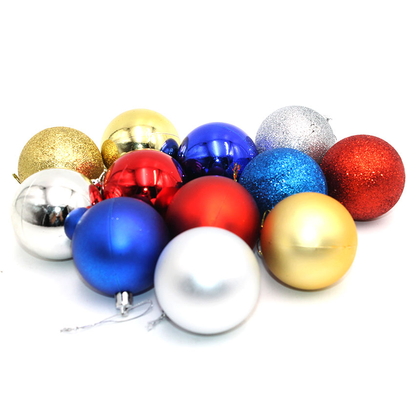 ลูกบอลคละสี 6cm (24 ชิ้น) ลูกบอลตแต่งต้นคริสต์มาส 24 ชิ้น เครื่องประดับต้นคริสมาสต์ลูกบอลตกแต่งแขวนบ้าน Xmas Partyornament