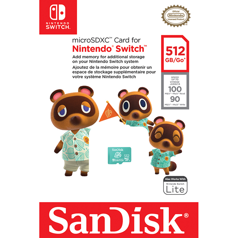 SanDisk microSDXC for the Nintendo Switch 64GB, 128GB, 256GB, 512GB, 1TB (SDSQXAO) Memory เมมโมรี่ Game Nintendo Switch Lifetime Warranty