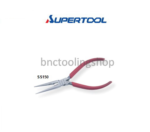 คีมปากแหลมเหล็กยาว 160 มิล,Needle Long Nose Pliers Size 160mm,Supertool,SS150
