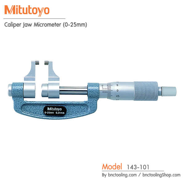 Mitutoyo,Caliper Jaw Micrometer (0-25mm),143-101
