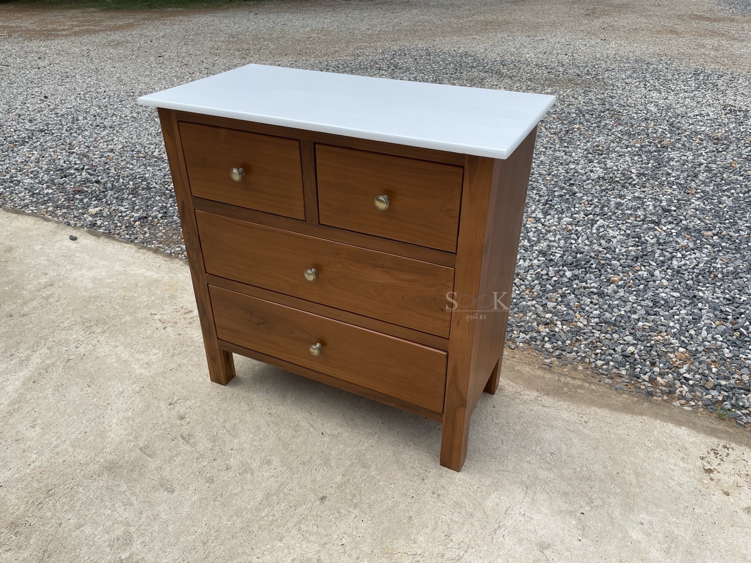 ตู้ลิ้นชักคลาสสิค (สีสัก)