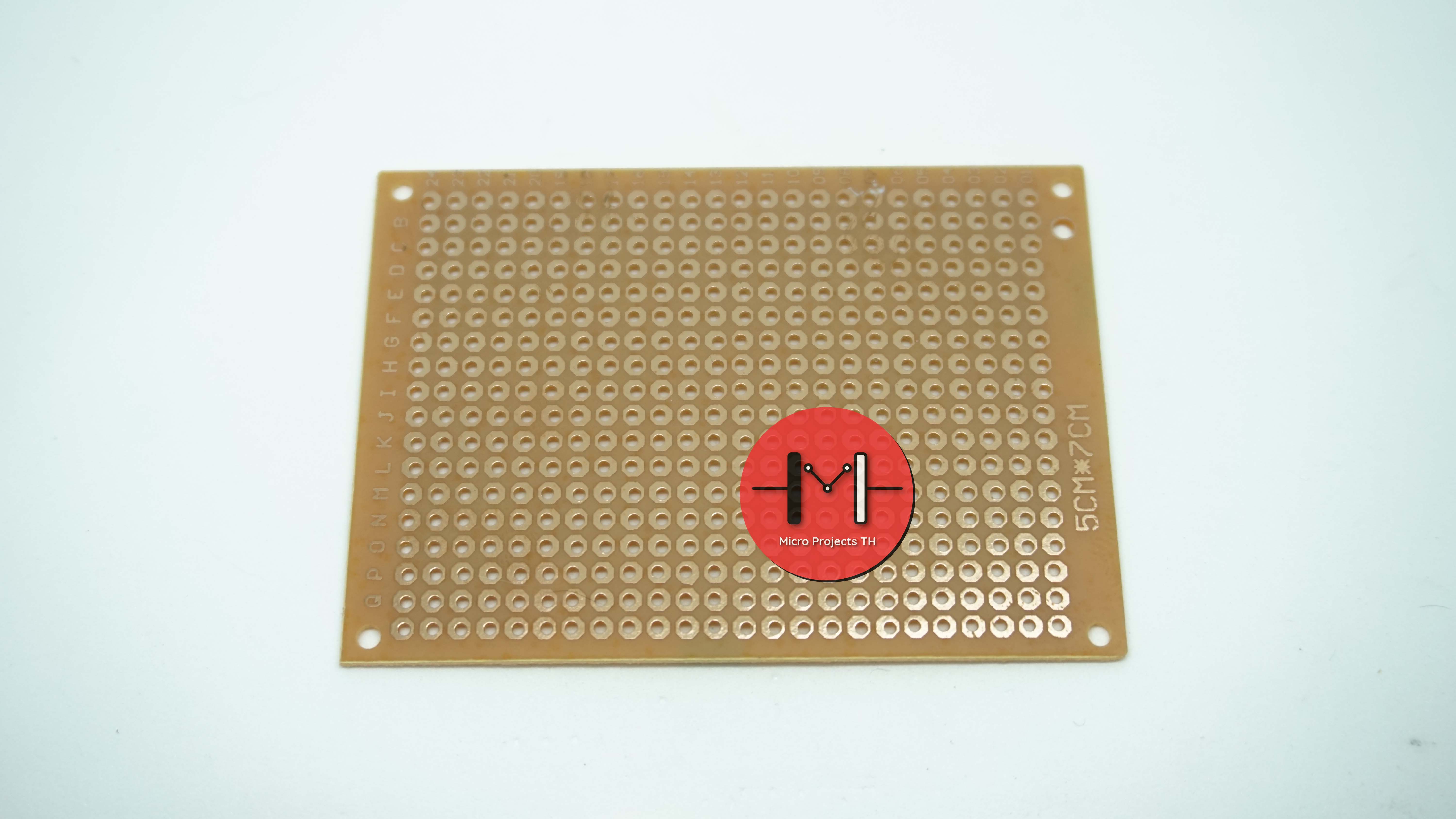 แผ่นปริ๊นอเนกประสงค์ PCB 1หน้า ไข่ปลา Prototype PCB Board 5x7 cm